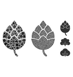 Hop Bud Composition Icon Irregular Parts