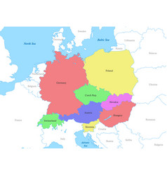 Map Of Central Europe With Borders