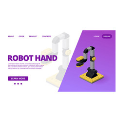 Web Template With A Robot Hand