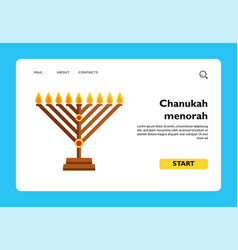 Chanukah Menorah Flat Icon