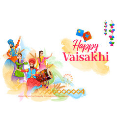 Happy Vaisakhi Punjabi Spring Harvest Festival