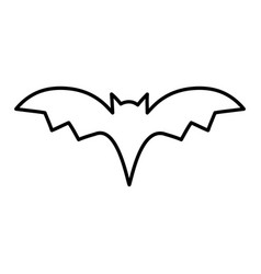 Bat Icon In Line Art Style Halloween