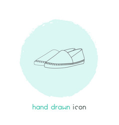 Espadrille Shoes Icon Line Element