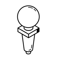 Get A Line Isometric Icon Of Mic