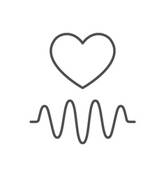 Heart Pulse Line Outline Icon