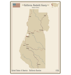 Map Humboldt County In California