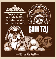 Shih Tzu - Set For T-shirt Logo