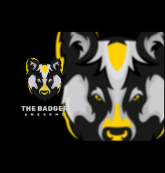 Badger Head Character Mascot Logo