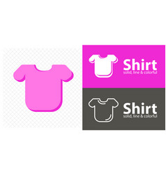 Pink Shirt Isolated Flat Shirt Line Icon