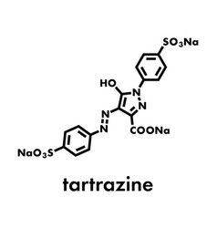 Tartrazine E102 Food Dye Molecule Yellow Azo