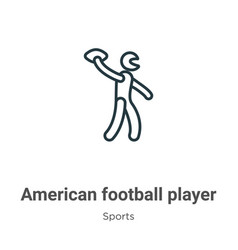 American Football Player Playing Throwing