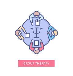 Group Therapy - Modern Line Design Style Icon