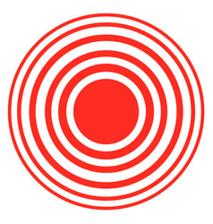 Red Concentric Circle Radial Wave Spot Sonar