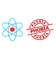 Virus Atom Star Mosaic And Phobia Grunge Seal