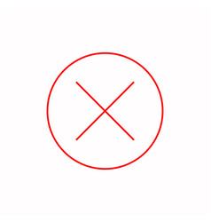 Elegant Round Close Icon Thin Line Close Icon