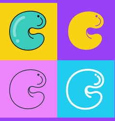 Letter C Logo Funny Bold Childish Style Font