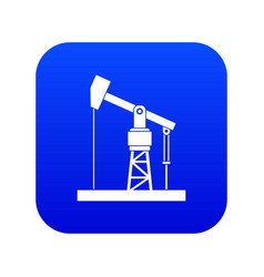 Oil Pump Icon Digital Blue