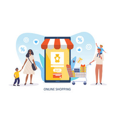 Online Shopping Concept With Young Family