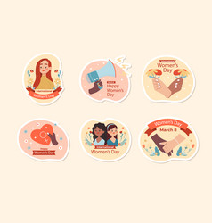 Stickers Set International Womens Day Celebration