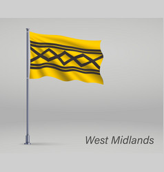 Waving Flag West Midlands - County England