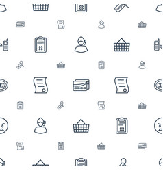 Customer Icons Pattern Seamless White Background