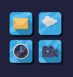 Four Applications Menu Buttons