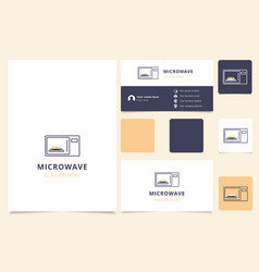 Microwave Logo Design With Editable Slogan