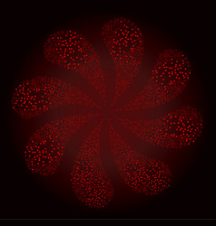 Red Dust Particles Icon Curl Flower