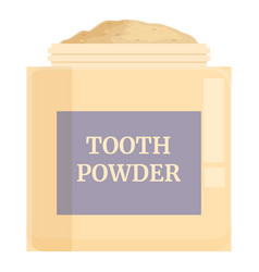 Tooth Powder Icon Cartoon Brush Dental