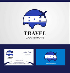 Travel Honduras Flag Logo And Visiting Card Design