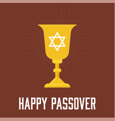 Happy Passover Text With Grail Or Kiddush Cup