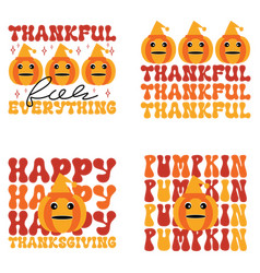 Thanksgiving Retro Svg Design Bundle