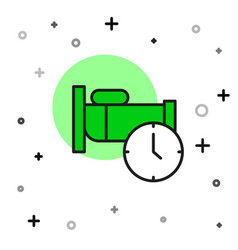 Filled Outline Time To Sleep Icon Isolated On