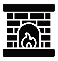 Fireplace Icon Christmas And Celebrations Glyph