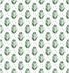 Geometric Leaves And Dots Seamless Pattern