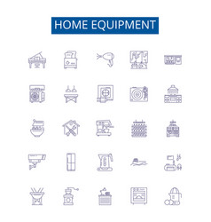 Home Equipment Line Icons Signs Set Design