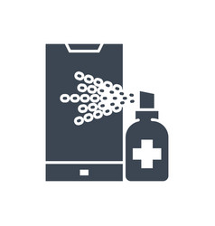 Smartphone Disinfection Related Glyph Icon