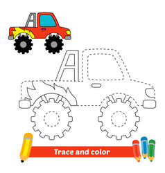 Trace And Color For Kids Monster Truck