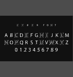 Futuristic Font Design Letters And Numbers For