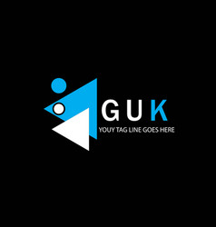 Guk Letter Logo Creative Design With Graphic