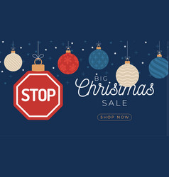 Christmas Road Stop Sign Sale Card Merry