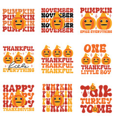 Thanksgiving Retro Svg Design Bundle