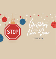 Christmas Road Stop Sign Sale Card Merry