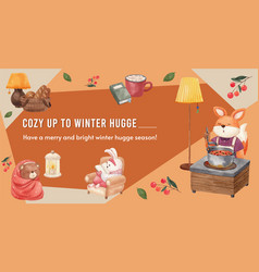 Facebook Post Template With Winter Hugge Life