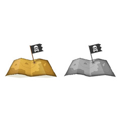 Map Old Treasure Game Paper Icon Graphic 3d