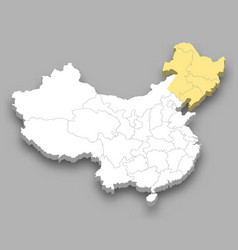 Northeast Region Location Within China Map