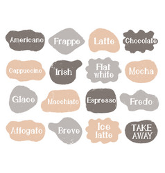 Speech Text Lable Type Coffee Set Collection