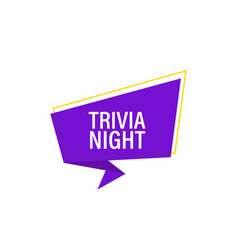 Trivia Night Banner With Isolated