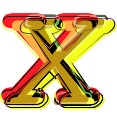 Abstract Colorful Letter X