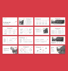 Geometric Red Presentation Element Templates